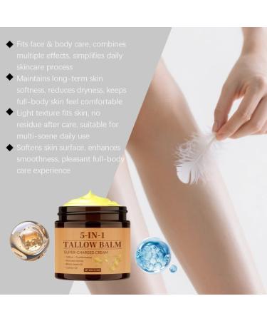 fufumiko Grass-Fed Tallow Balm for Face and Body Unscented Moisturizing Cream with Honey Lightweight Non-Greasy Daily Hydration for Dry Sensitive Skin 2 oz - Buy Online on GoSupps.com