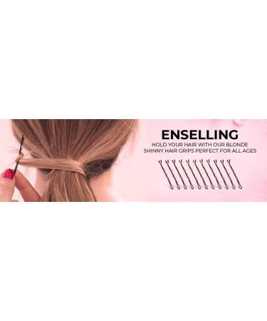 Enselling Hair Grips Pack of 50-5.5cm - Crimped Blonde Bobby Pins for Women Girls and Hairdressing Salons -Perfect for Thick Thin & Curly Hair Styling (Black) - Buy Online on GoSupps.com