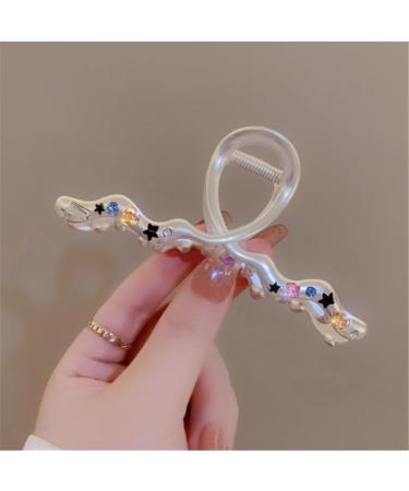 LNYHLXS Star colored diamonds metal frosted hair clips female back of the plate hair large shark clip scrunchy clip - Buy Online on GoSupps.com