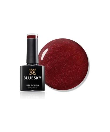 Bluesky Gel Nail Polish 10ml My Only Wish - XMAS2102 Red Glitter Gel Nail Polish for 21 Day Manicure Professional Salon & Home Use Requires Curing Under LED UV Nail Lamp