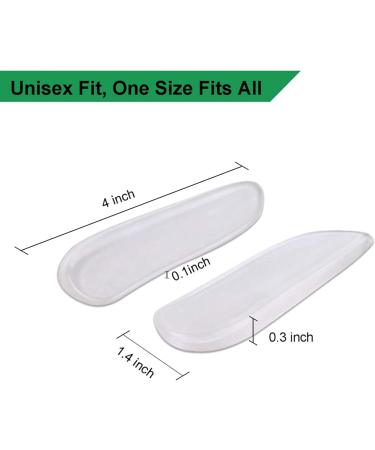 KTELI 4 Pairs Silicone Heel Wedge Insoles - Medial & Lateral Support Corrective Adhesive Shoe Inserts for Comfort & Pain Relief - Buy Online on GoSupps.com