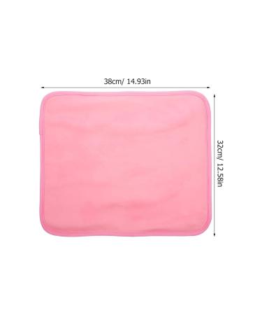 Beavorty Castor Oil Pack Towels - Reusable 38x32cm Pads for Relaxation Meditation & Massage - Soft Pink - Buy Online on GoSupps.com