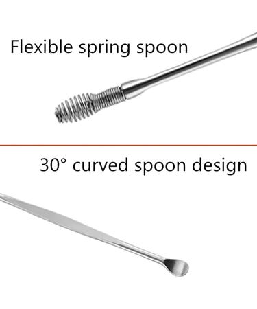 Innovative 6-in-1 Earwax Cleaner Tool Set | Ear Wax Removal Kit | Reusable Ear Pick Tools | Yoga are Beautiful (Black, One Size) - Buy Online on GoSupps.com