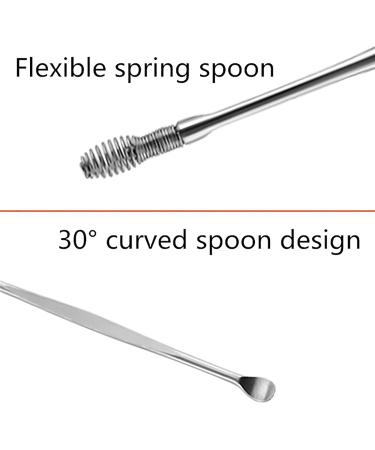 Innovative Spring Earwax Cleaner Tool Set - 6-in-1 Ear Pick Kit for Easy Earwax Removal - Reusable High Frequency Hair Wand Included (Black, One Size) - Buy Online on GoSupps.com