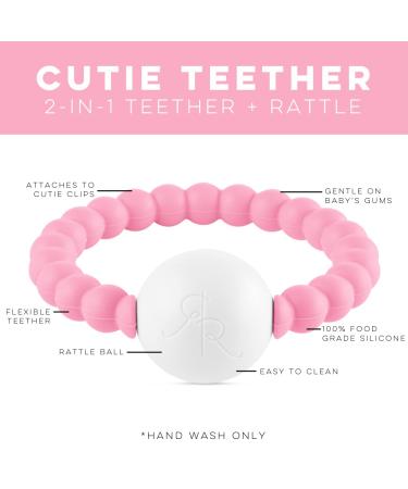 Ryan and Rose Cutie Teether Rattle in Taffy - Soothing Baby Toy - Buy Online on GoSupps.com