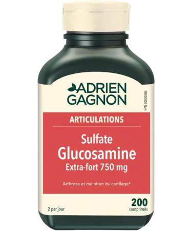 Adrien Gagnon - Glucosamine Sulfate 750 mg Extra-Strength for Joint Repair and Protection 200 Tablets - Buy Online on GoSupps.com