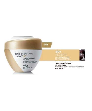 Esika Triple Action Max 40+ Multibenefits Moisturizer | Reservatrol & Antioxidant Complex | 7 oz (200 g) - International Shipping Available - Buy Online on GoSupps.com