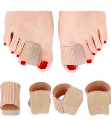 Hose bandages silicone toe (4 pieces) gel toe spreader for and hammer toe hallux valgus correction overlapping toes silicone toe separator
