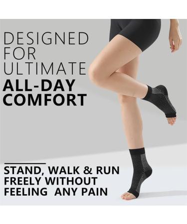 Laamei Compression Socks for Men & Women - Orthopedic Foot Support & Plantar Fasciitis Relief | 6-Pack Nano-Socks for Sports & Ankle Support - Buy Online on GoSupps.com