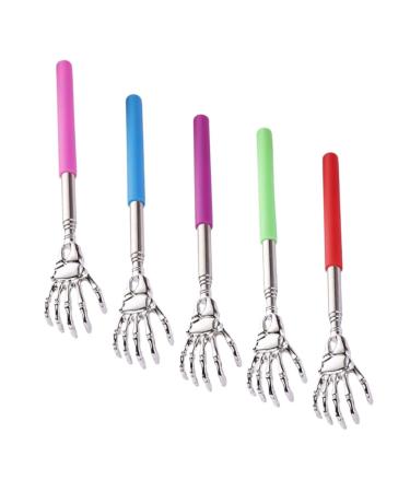 Watiifufu 5 pieces of tickling scratches back massage device manual back scratch back itching device back scratch Long handle portable scratches back scratches pull -out scratch scraps