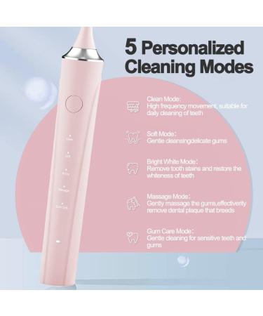 Pink Sonic Electric Toothbrush | Rechargeable for Adults & Kids | 8 Brush Heads, 5 Modes, 2 Minutes Timer | Fast Charge, 45 Days Usage | Travel Case Included - Buy Online on GoSupps.com