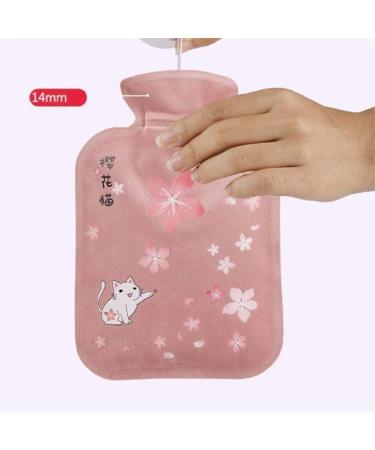 Cartoon Portable Heat Bottle with Plush Cover - Safe & Explosion-Protected Mini Warm Handbag (S-Pattern 18x11.5cm) - Buy Online on GoSupps.com