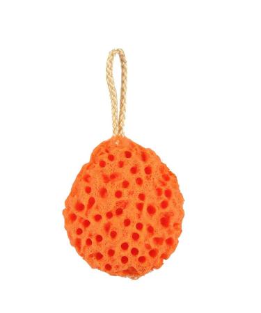 Bathing sponge soft bathing ball body shower spa peeling wasolate agent with a fine soft rich foam for women/men/children (orange)