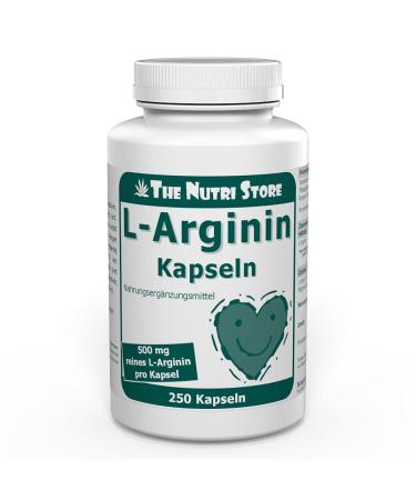 L-arginine 500 mg capsules 250 pieces.