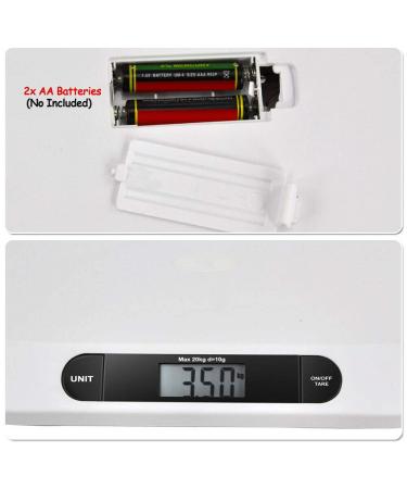 Flat Digital Baby Scale for Newborns - Accurate Breastfeeding Scale up to 20kg with LCD Display Tara Function & Auto Switch-Off - Buy Online on GoSupps.com