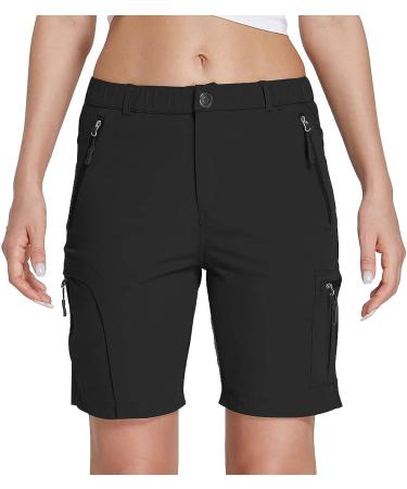 VAYAGER Women's Lightweight Hiking Cargo Shorts Black 3X-Large - Quick Drying & Zipper Pockets - Buy Online on GoSupps.com