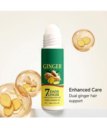 XINRAN Ginger essential oil roll-on for hair 7-day nourishing ginger scalp roll-on ginger growth oil 7-day intense moisturizing serum for dry damaged and rough hair (4 pcs) - Buy Online on GoSupps.com