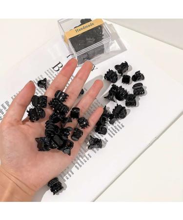 100PCS Mini Black Plastic Hair Clips - Stylish Non Slip Jaw Clips for Girls and Women - Buy Online on GoSupps.com