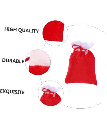 OFFSCH 8pcs Christmas Plush Bag Decor Xmas Present Bags Candy Storage Pouch Christmas Tree Pendant - Buy Online on GoSupps.com