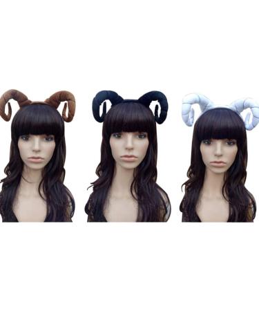 Lurrose Easter Headband Simulation Antelope Horn Hair Hoop Solid Color Hair Accessory Exaggerated Headwear Christmas Headpiece Coffee - Buy Online on GoSupps.com