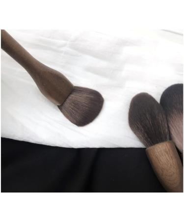 Buy Long Advanced Makeup Tools - Walnut Handle Kabuki Blusher Brush | Soft Fiber Elliptical Design | International Shipping Available - Buy Online on GoSupps.com