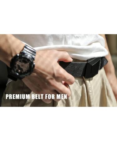 VeoeV Tactical Belt for Men - 1.5 Wide Military Hiking Rigger Belt with Heavy Duty Buckle - S-45, Waist 30-36 - Black/Grey - Buy Online on GoSupps.com
