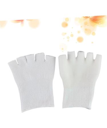 HAPINARY 1 Pair Gel Dry Cracked Heels Socks Cracked Foot Socks Open Toe Socks Thumb Bunion Corrector Five Finger Socks Silicone Socks Moisturising Foot Spa Socks White Moisturizing - Buy Online on GoSupps.com