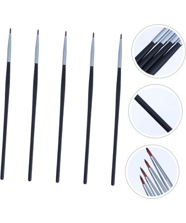 Outanaya 5pcs Fine Eyeliner Brush Eyeliner Fine Point Liner Brush for Eyes Gel Eyeliner Lip Gloss Fiber Black - Buy Online on GoSupps.com