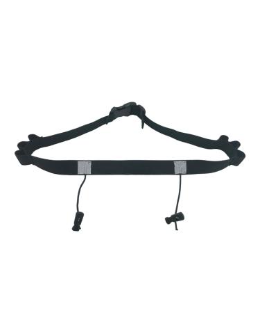 Running number belt with elastic gel and reflective strip for runners cyclists triathletes running number belts running number belts running number belts pouring belt with water bottles black