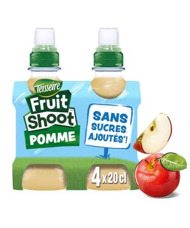 Teisseire Fruit Shoot au Jus de Pomme Sans Sucres Ajout s 4x20cl