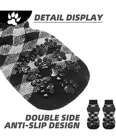 Expavlorine Non-Slip Dog Socks - Soft & Breathable Paw Protection for All Dogs - Adjustable Straps & Traction Control - Black Small (4 Count) - Ideal for Indoor Use on Wooden Floors - Buy Online on GoSupps.com