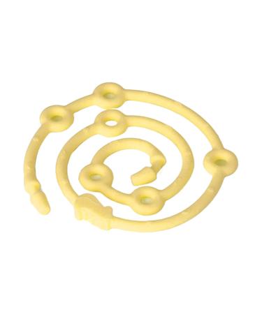 Adjustable Soft Silicone Pacifier Holder for Babies Washable and Reusable Teething Ring Toy Attachment (Yellow)