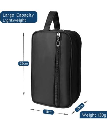 Czyan Waterproof Toiletry Bag for Men & Women - Travel Wash/Shaving/Makeup Bag - Black - Buy Online on GoSupps.com