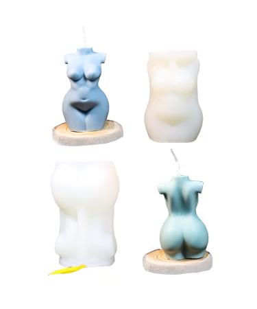 LOVE'N KISS Woman Silicone Body Wax Candle Molds  Thick Female Body Curvy Figure 3D Moulds for Making DIY Soap  Candle  Chocolate   Plaster or Epoxy Resin  Art Festive Mood