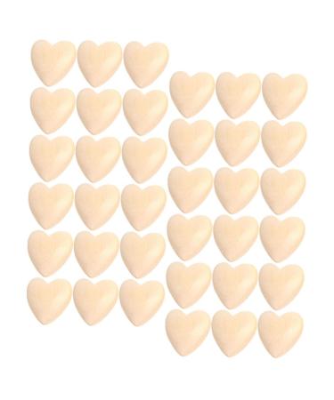 Aboofan 200 Stk Log Color Peach Cherz Holzperlen Heart Hall Chain Spacecring Valentine's Day Rustic Farmer Pearls unfinished heart pearls Mini-Kranz DIY HOLY CARK CAPTION Games Child