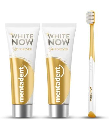 Buy Mentadent White Now Pochette by Giulia de Lellis - 2 Rigid Toothwhitening Toothpaste & 1 Toothbrush - International Shipping Available - Buy Online on GoSupps.com