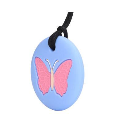 Safe Silicone Chew Necklace for Infants - Sensory Development & Oral Health (Sky Blue) - Easy to Clean International Shipping - Buy Online on GoSupps.com