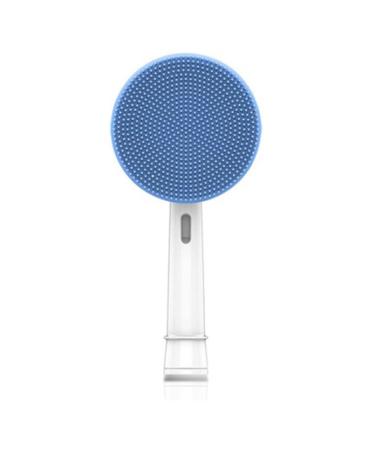 Shower Universal Orbit B Round Head Silicone Clean-Face Double-Sided Clean-Face Brush Head Bath Brush (Color : Blue) (Blue)