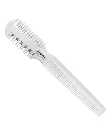 BANGMENG Hair Cutter Comb,Shaper Hair Razor With Comb,Split Ends Hair Trimmer Styler,Double Edge Razor Blades For Thin & Thick Hair Cutting and Styling, Extra 5 Blades Included. 1 Piece