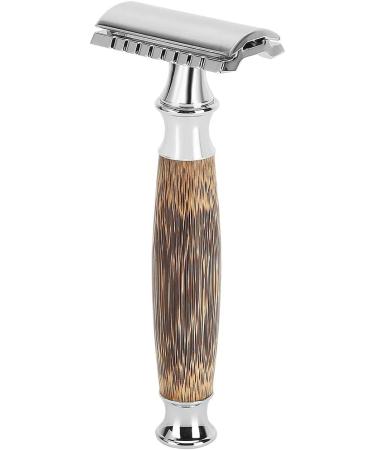 SWOQ Easy Beard Shaver with Bamboo Handle | Manual Razor for Body Hair - Eco-Friendly Grooming for Men - Buy Online on GoSupps.com