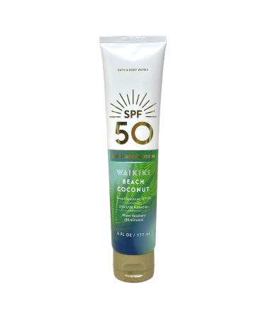 Bath & Body Works Broad Spectrum SPF Sunscreen Lotion - 6 fl oz / 177 mL (Waikiki Beach Coconut 50 Sun Protection Factor (SPF))
