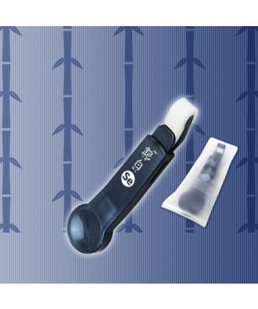 Tsuyahaku SE Dental Stain Remover Eraser - Safe At-Home Tooth Stain Removal | Indigo Handle + 11 Replacement Strips | Made in Japan - Buy Online on GoSupps.com