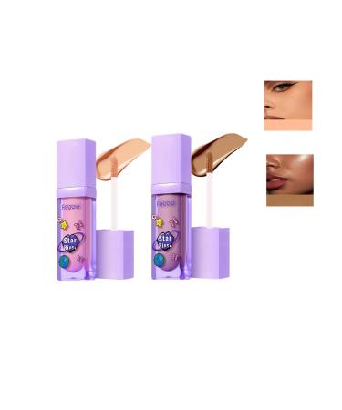 Moisturizing Concealer Stick Lightweight Full Coverage Long Lasting Conceals Corrects Hydrates Long-Wear Matte Finish Waterproof & Lightweight For All Skin 2 Pcs (0406)