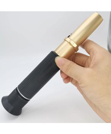 Salinity Refractometer ATC Function | Dual Scale Specific Gravity Saltwater Test Kit | Ideal for Seawater Aquarium Fish Tank | GoldBlack - Buy Online on GoSupps.com