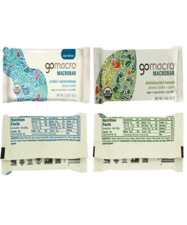 GoMacro Protein Bars - 12 Flavor Variety Pack | Healthy Snack Box - Buy Online on GoSupps.com