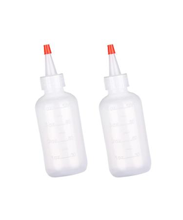 4oz/120ml Applicator Bottle with Tip 120ml Squeeze Applicator Bottles Graduated Applicator Bottle with Red Tip Caps Plastic Squeeze Bottles Hair Coloring Bottle for Salon Home Paint Art Glue
