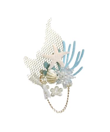 minkissy 1pc Hair Barrette Wedding Tiara Bridal Headpieces for Wedding Headdress Crystal Headband Beach Party Hair Goody Barrettes for Women Bobby Pins Pearl Bride Hair Accessories
