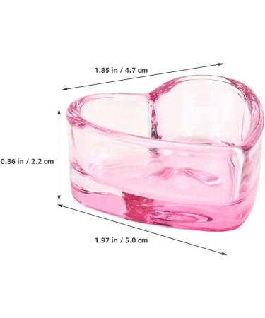 minkissy Nail Dappen Cup Heart Shape Dappen Dish Cups Acrylic Nail Dish Bowl Monomer Dish Glass Decorative Nail Brush Cup Manicure Tool Supply Pink - Buy Online on GoSupps.com