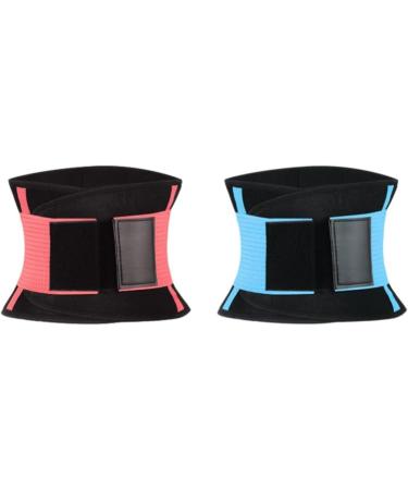 GTHNHD Waist Trainer Back Brace Support Belt Lumbar Support Waist Trainer Lumbar Spine Decompression Waist Cincher X-Large Pink - Buy Online on GoSupps.com