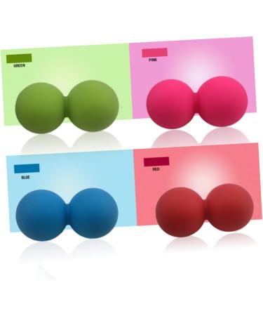Homsfou Yoga Ball Silicone Gags - Peanut Massage Balls for Plantar Fasciitis & Relaxation | Fitness & Yoga Essentials - Buy Online on GoSupps.com